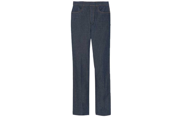 SAINT LAURENT High Waist Straight Leg Jeans