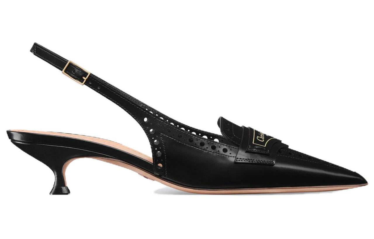DIOR Boy Slim Heel High Heels 4cm Women's Black