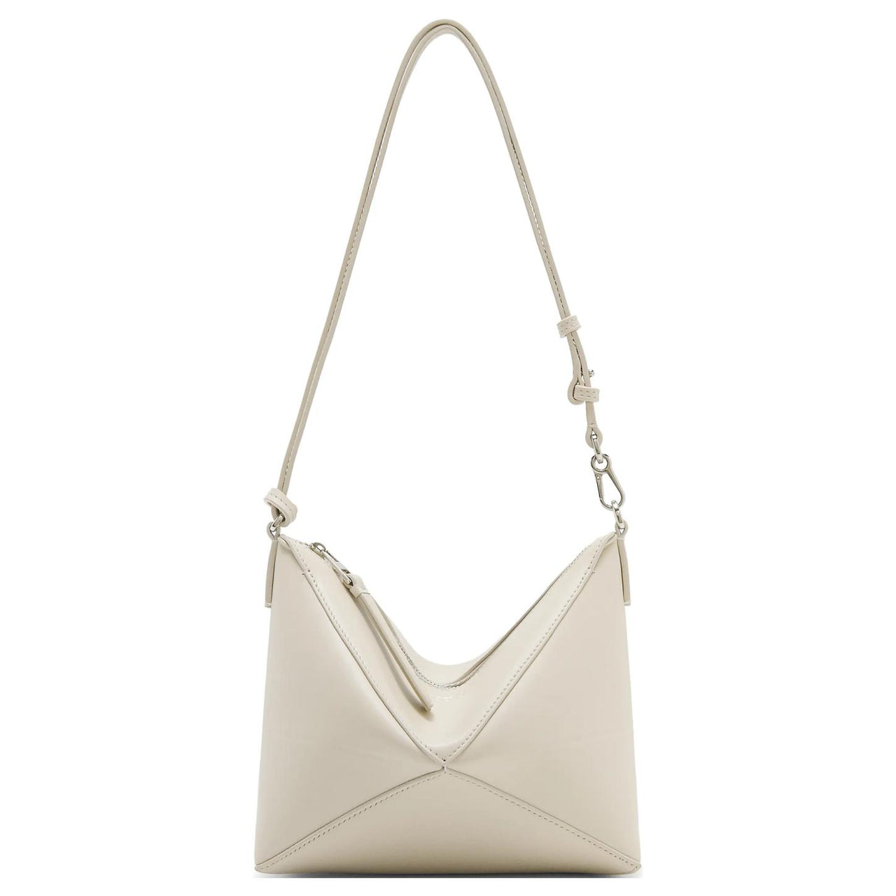 LOEWE Cow Leather Crossbody Handheld Shoulder Bag Women's White