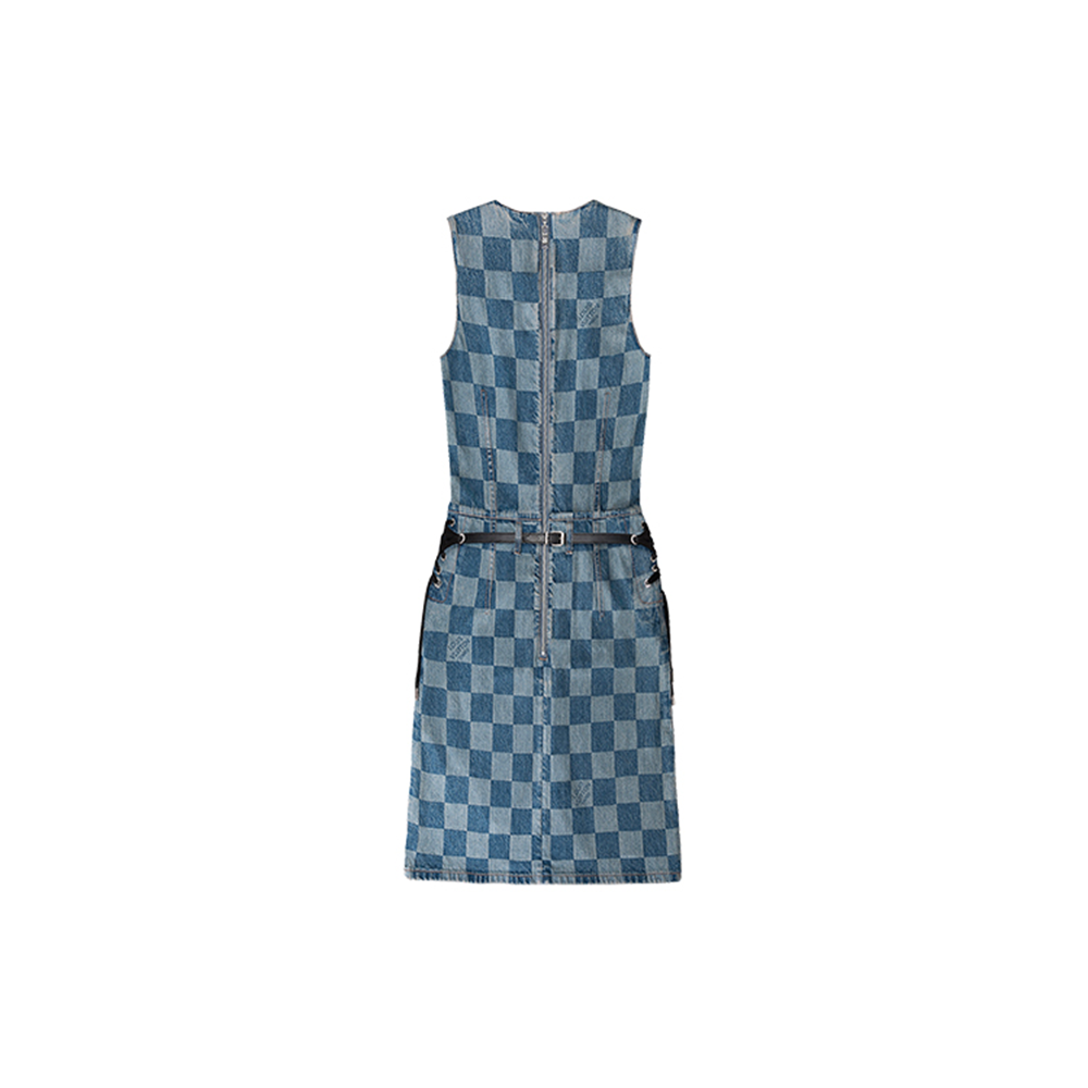 LOUIS VUITTON New Quarterly Products Of LV Sleeveless Dress Women's Blue