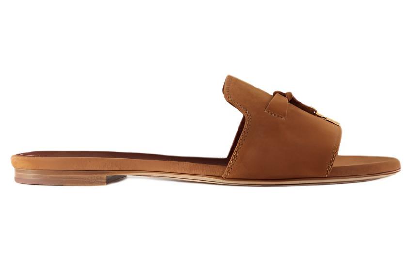 Loro Piana Slide Slippers Women's Brown