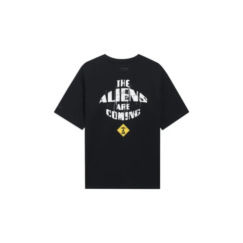 Li-Ning The Aliens Are Coming Graphic T-shirt 'Black' AHSSC39-1