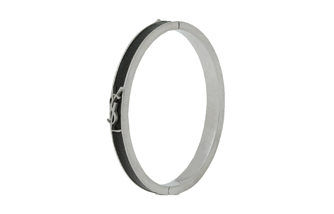 SAINT LAURENT Ysl Logo plaque Enamel Bracelet