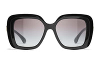 CHANEL Square Sunglasses Women's Black