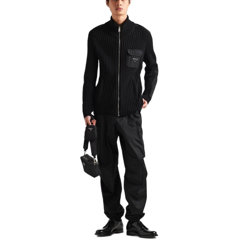 PRADA Re-Nylon Casual Pants Men's Black