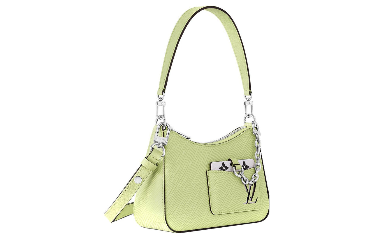 LOUIS VUITTON MARELLINI Epi Grained Cow Leather Shoulder Bag Portable Crossbody Bag Shoulder Bag Women's Green