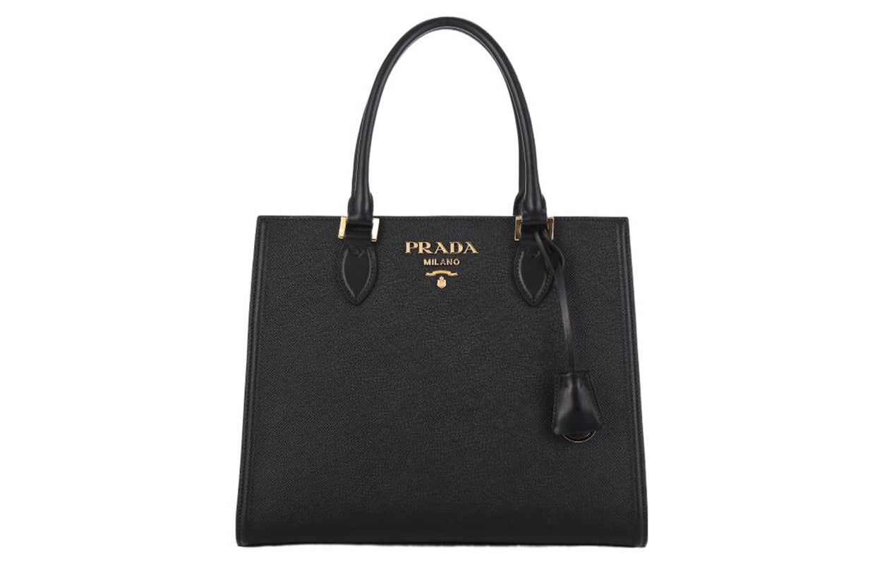 PRADA Leather Tote Bag, Shopping Bag, Shoulder Bag, Crossbody Bag, Handbag Women's Black