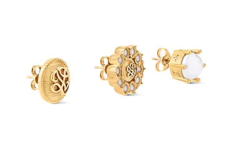 LOUIS VUITTON Lv Dynasty Set Of 3 Earrings