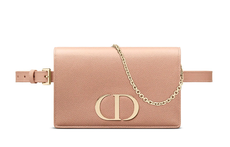 DIOR Cow Leather Fanny Pack Regular Women's Pink