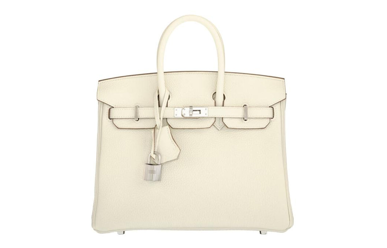 HERMES Birkin Togo Calfskin Cow Leather Birkin Bag Handbags Regular Women's 0T Mushroom White