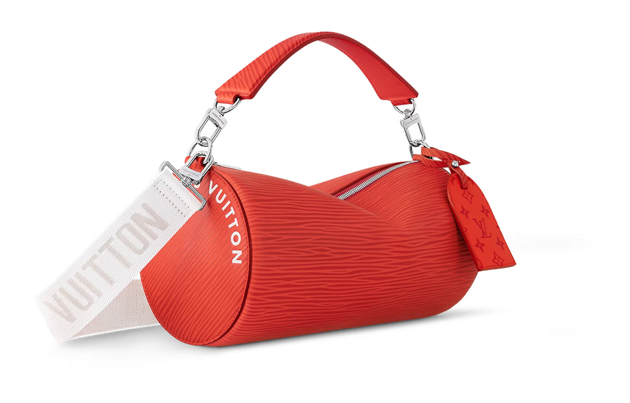 LOUIS VUITTON Cow Leather Shoulder Bag, Crossbody Bag, Handbag Medium Size Men's Vermilion