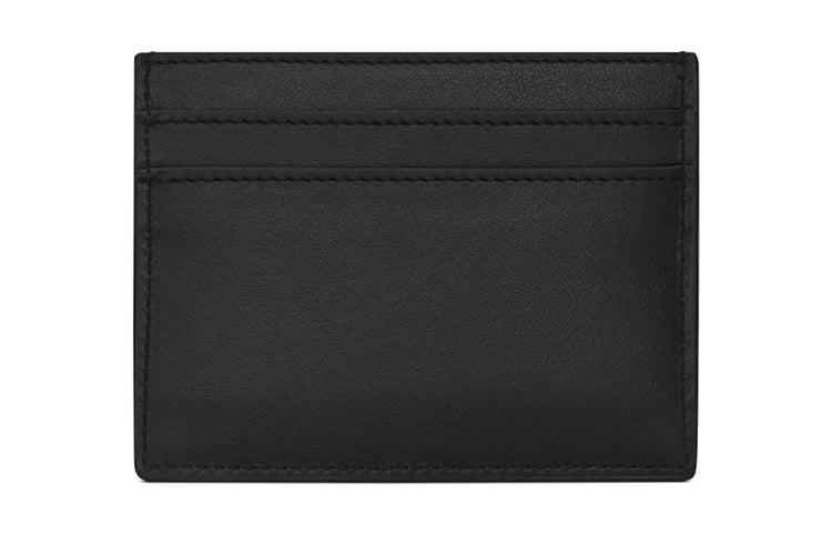 SAINT LAURENT Smooth Finish Leather Card Holder Card Holder Men's Black