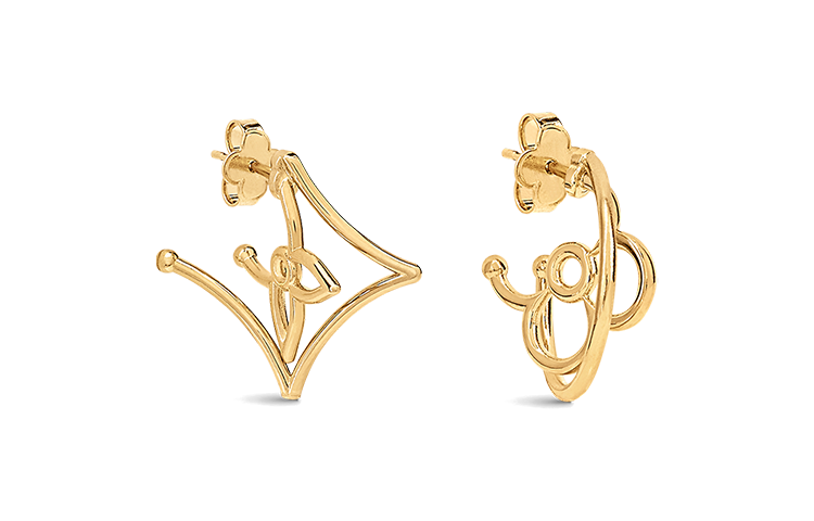 LOUIS VUITTON Earrings Women's Gold