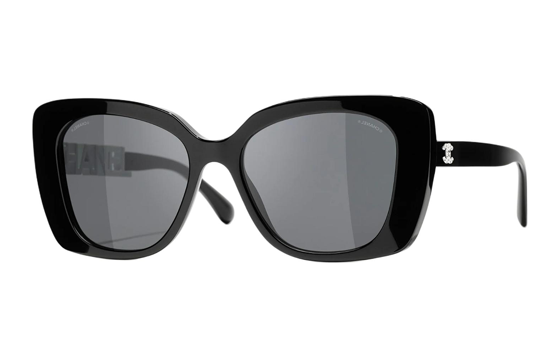 CHANEL Plate Frame Square Sunglasses Unisex