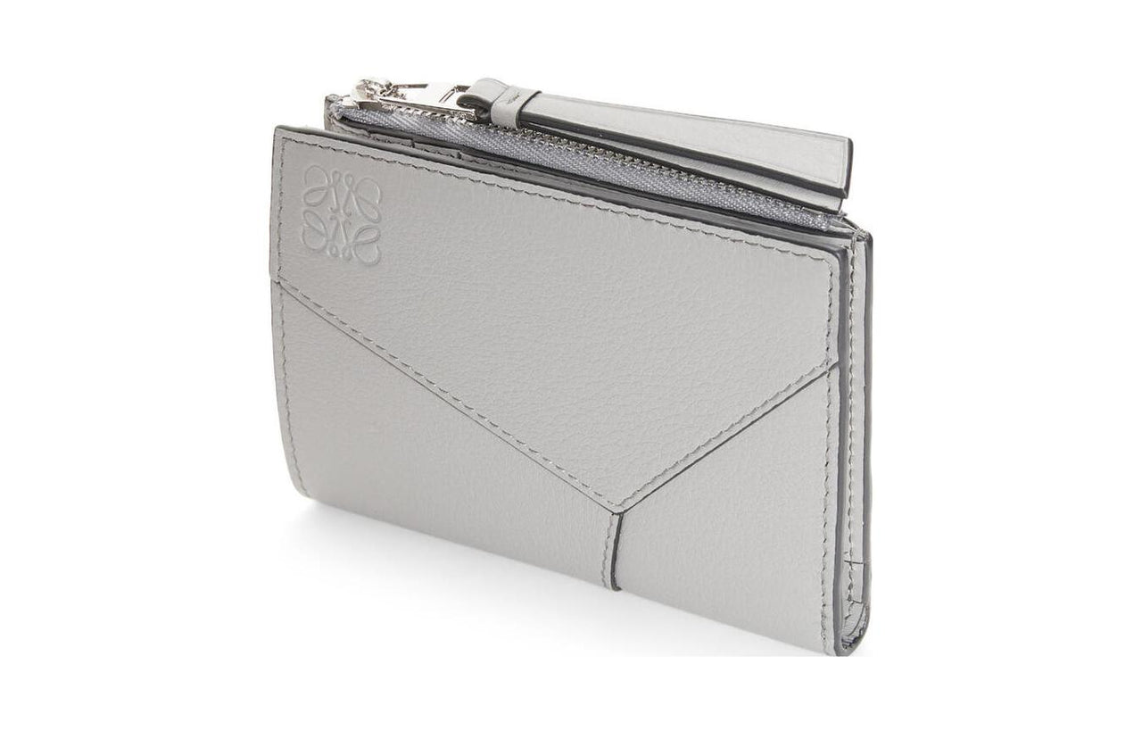 LOEWE Puzzle Calfskin Wallet Men's Gray