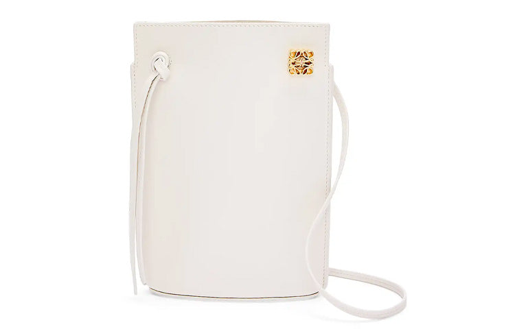 LOEWE Classic Cow Leather Handbag, Shoulder Bag, Crossbody Bag Women's Soft White