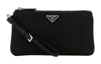 PRADA Re-Nylon Nylon Clutch Women's Black