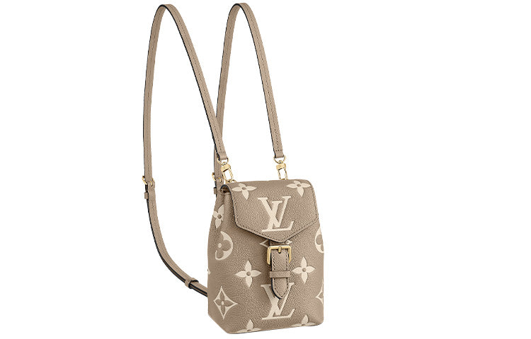 LOUIS VUITTON Tiny Backpack Monogram Empreinte Tourterelle Beige/Cream