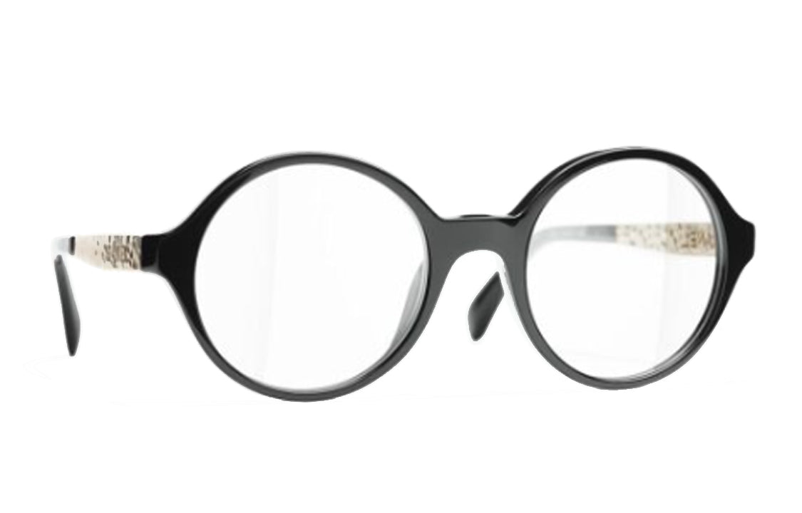 CHANEL Eyeglass Frames Women's Black