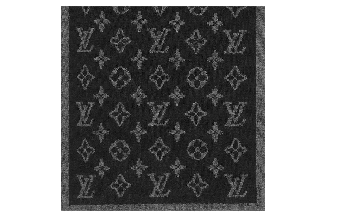 LOUIS VUITTON Knit Scarves Men's Black