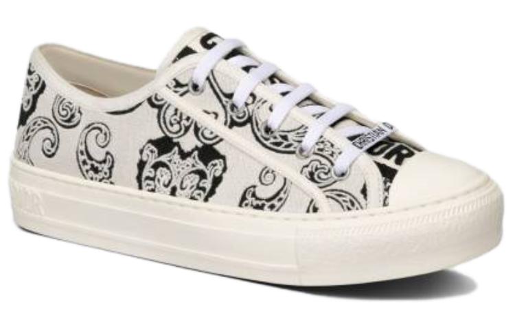 DIOR Walk'n'Dior Platform Shoes Low Top Stylish Skateboarding Shoes Women's Black White