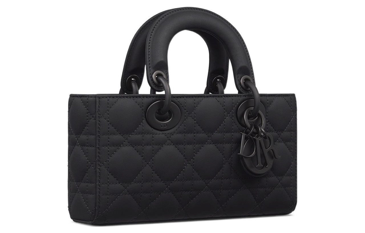DIOR Lady D JOY Matte Cow Leather Lady Dior Bag, Shoulder Bag, Crossbody Bag, Handbag Trumpets Women's Black