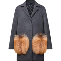 LOUIS VUITTON FW24 Coats Women's Gray