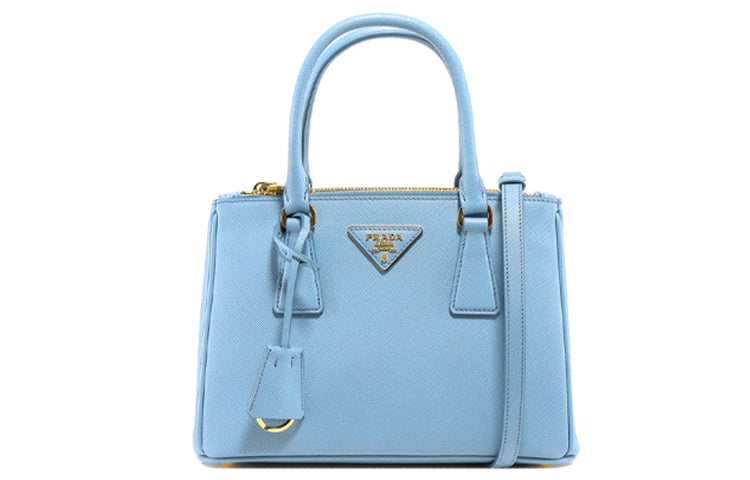 PRADA Cow Leather Shoulder Bag, Crossbody Bag, Handbag Mini Unisex Blue