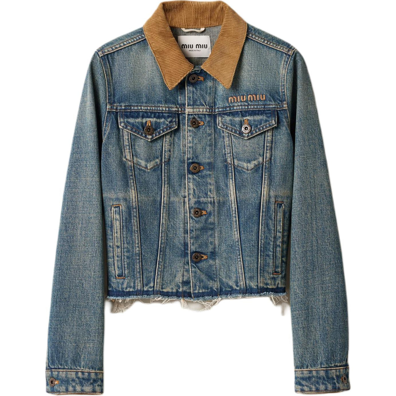 MIU MIU SS25 Denim Jacket Women's Blue