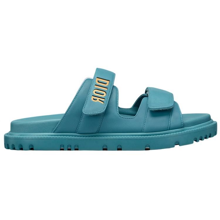 DIOR DiorAct EVA Leather Patchwork Slip Resistant Slide Slippers Women's Blue