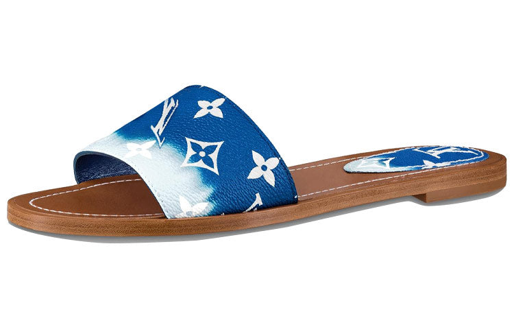 LOUIS VUITTON Lock It Slides 'Blue Monogram' Women's