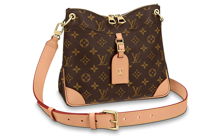 LOUIS VUITTON Odeon Canvas Handbag, Shoulder Bag, Crossbody Bag Small Size Women's Brown