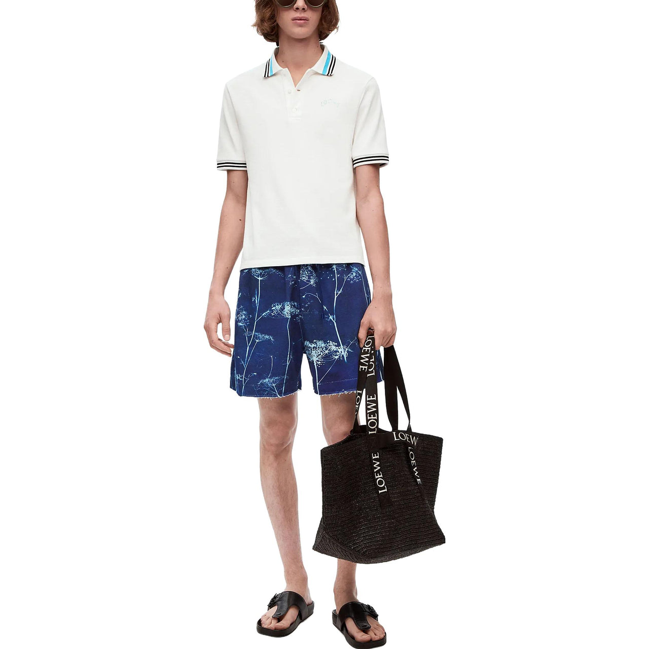 LOEWE SS23 Polo Shirt Men's White