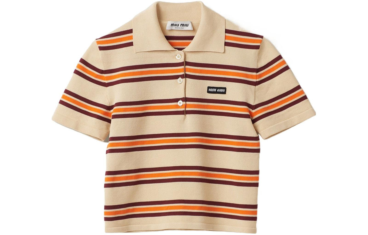 MIU MIU SS24 Polo Shirt Women's Beige