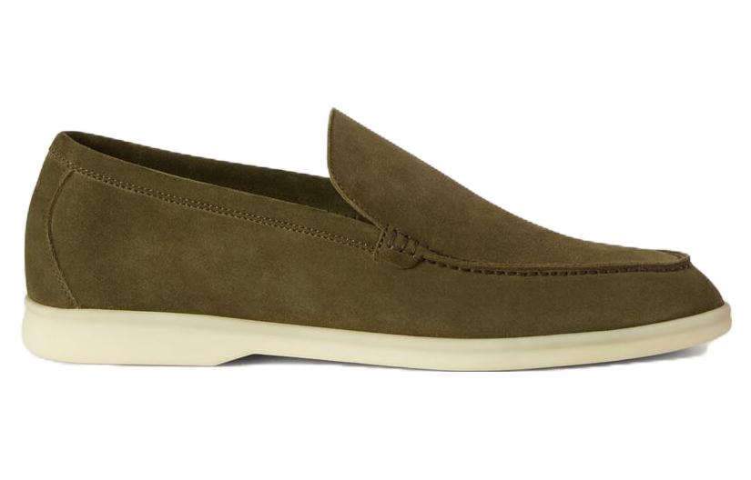Loro Piana Summer Walk Casual Shoes Men's Olive Dark Green