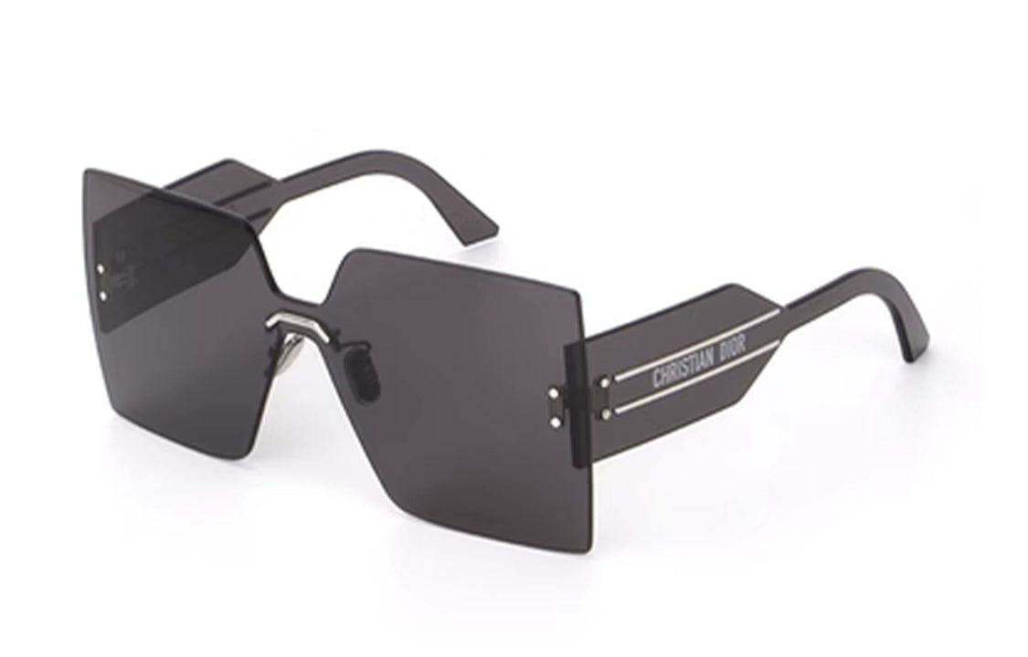 DIOR Plate Frame Irregular Shape Sunglasses Unisex Gray