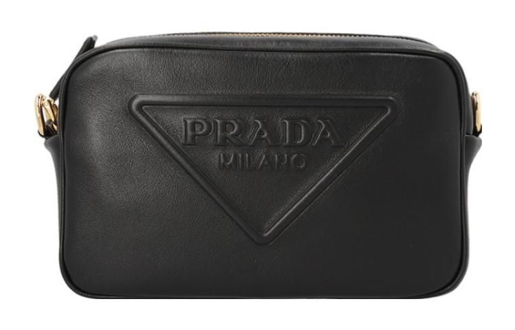 PRADA Calfskin Camera Bag Shoulder Bag Crossbody Bag Regular Women's Black