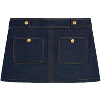 CELINE Button Detailed Denim Skirt
