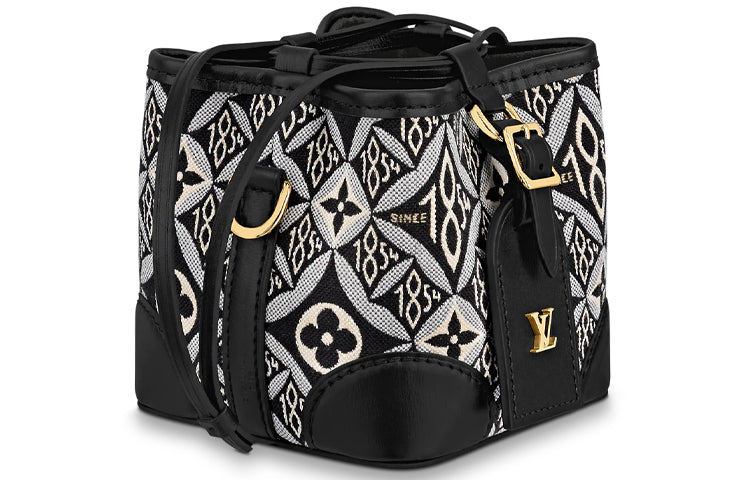 LOUIS VUITTON NOE Leather Bucket Bag Handbag Shoulder Bag Rice Cooker Bag Regular Women's Gray