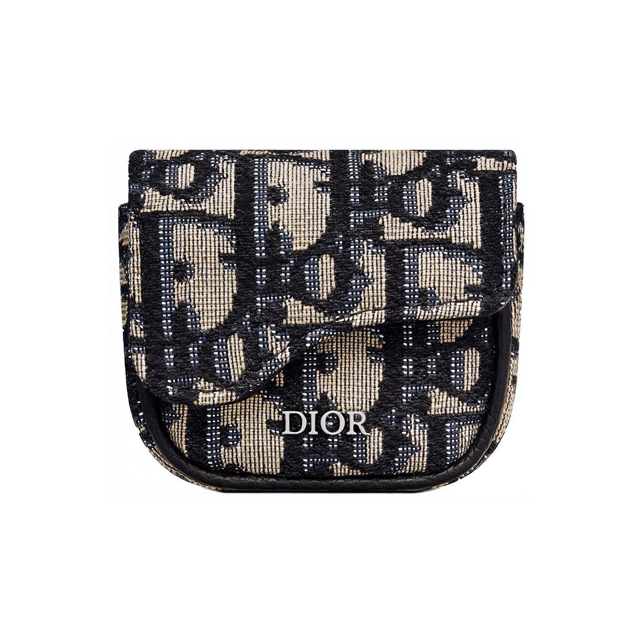 DIOR Saddle Nylon Saddle Bag, Wrist Bag Unisex Beige And Black