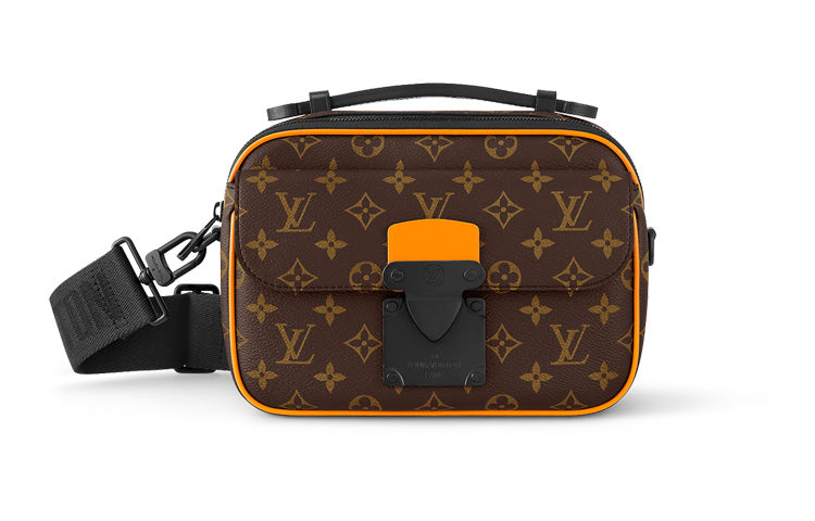 LOUIS VUITTON Coated Canvas Messenger Bag Shoulder Bag Crossbody Bag Regular Men's Brown/Orange