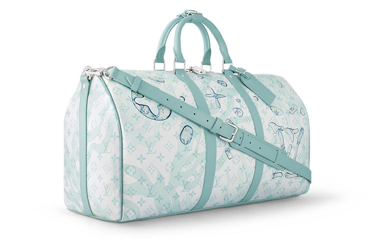 LOUIS VUITTON Keepall Bandouliere 50 Crystal Blue