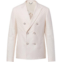 LOUIS VUITTON Double-Breasted Silk And Cotton Blend Tailored Jacket