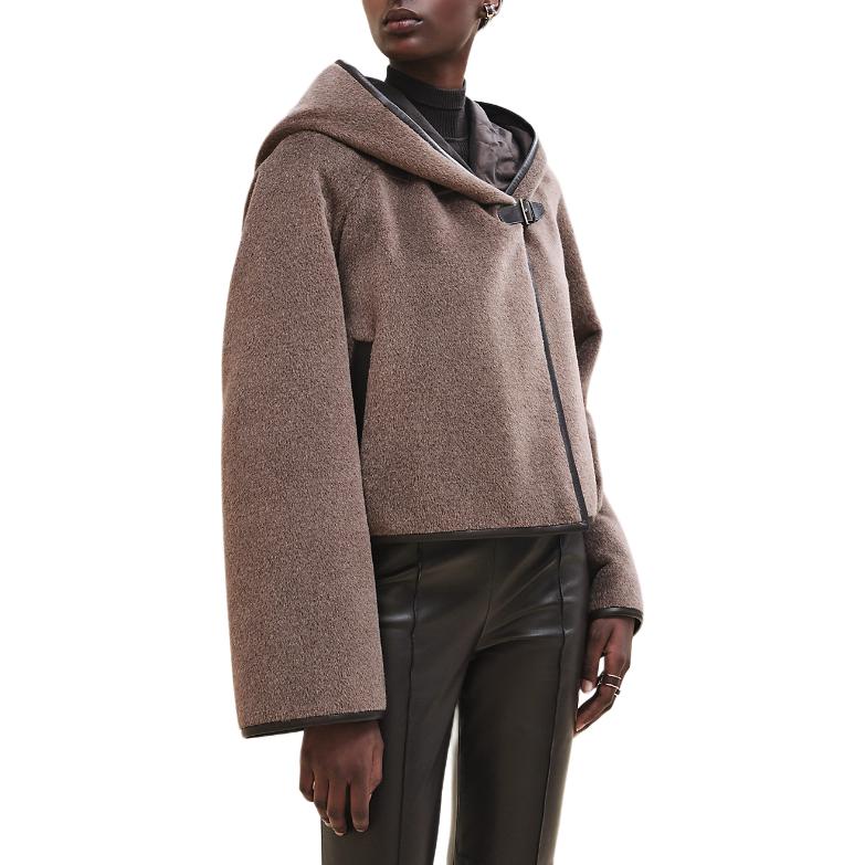 HERMES Coats Women's Gray