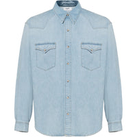 CELINE Buttoned Denim Long Sleeved Shirt