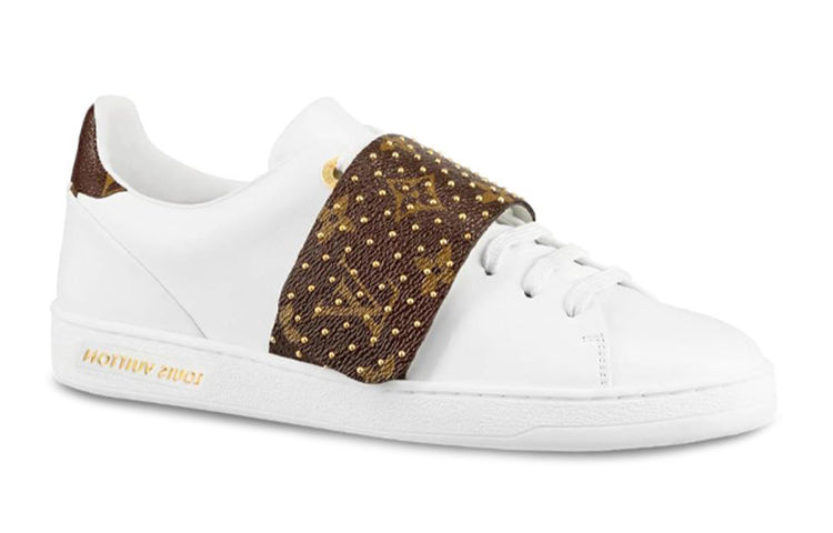 LOUIS VUITTON Lv Frontrow Sports Shoes White/Brown Women's