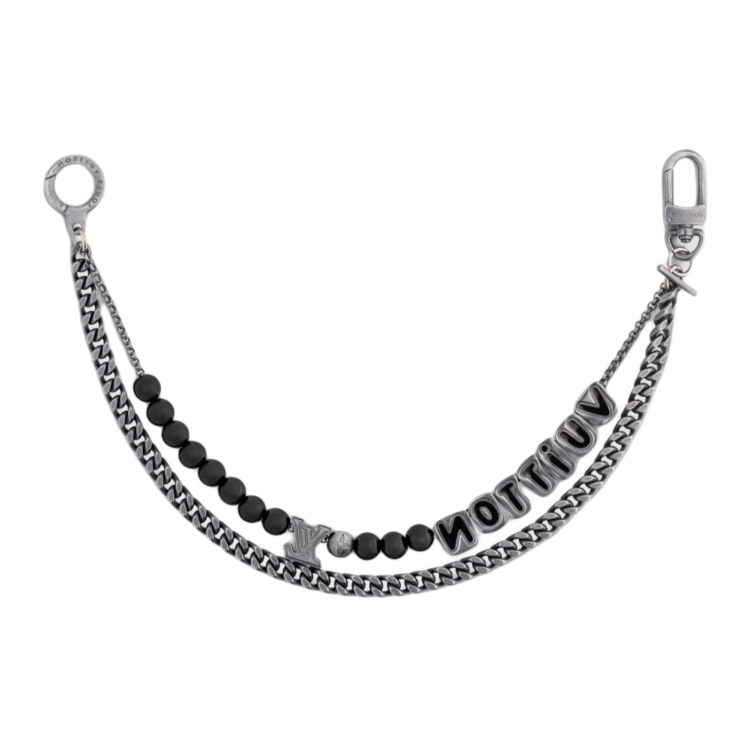 LOUIS VUITTON Glass Metal Waist Chains Men's Silver -