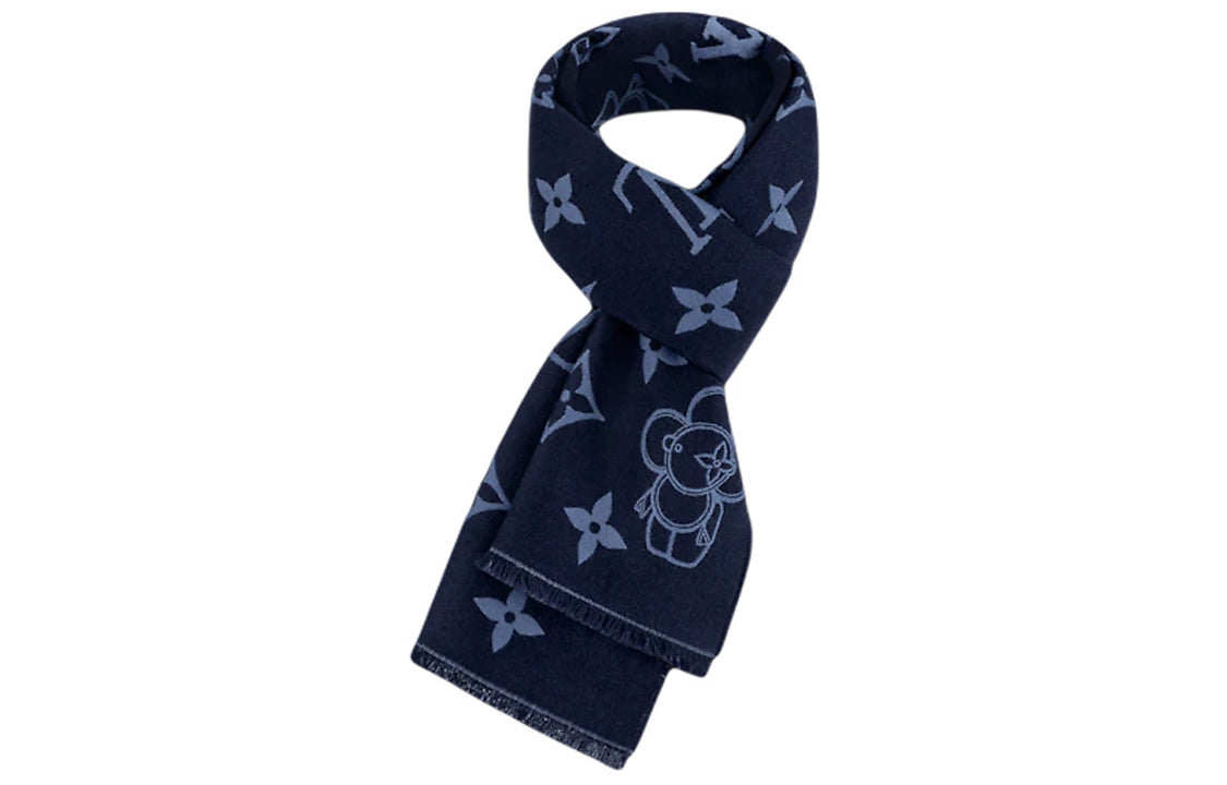 LOUIS VUITTON Wool Knit Scarves Unisex