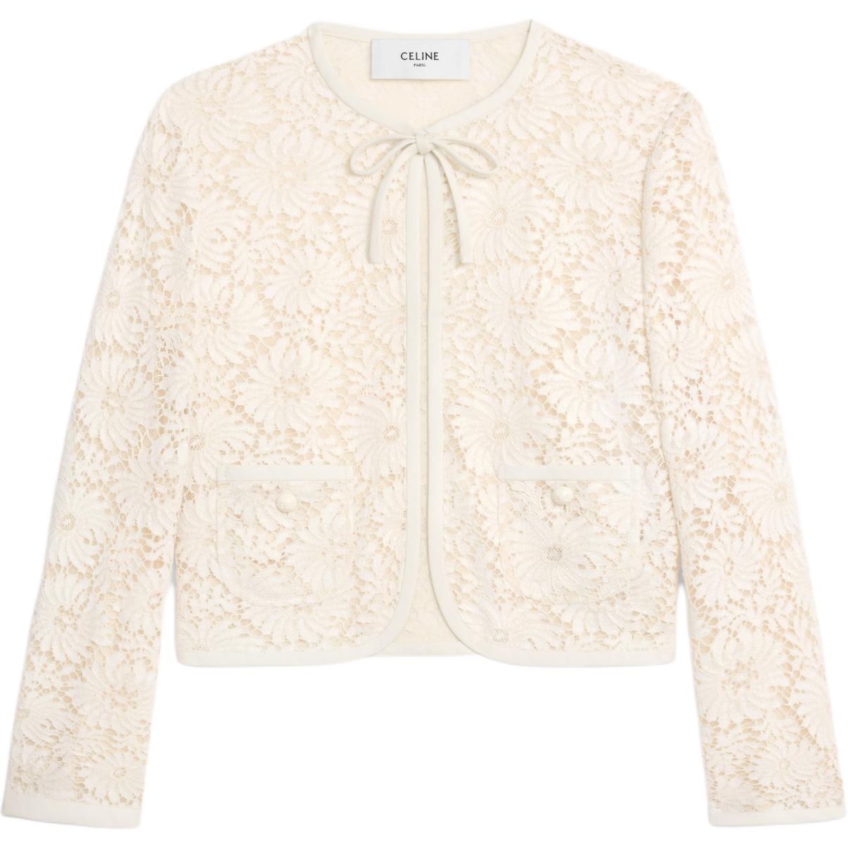CELINE SS25 Jackets & Coats Women's Ivory White