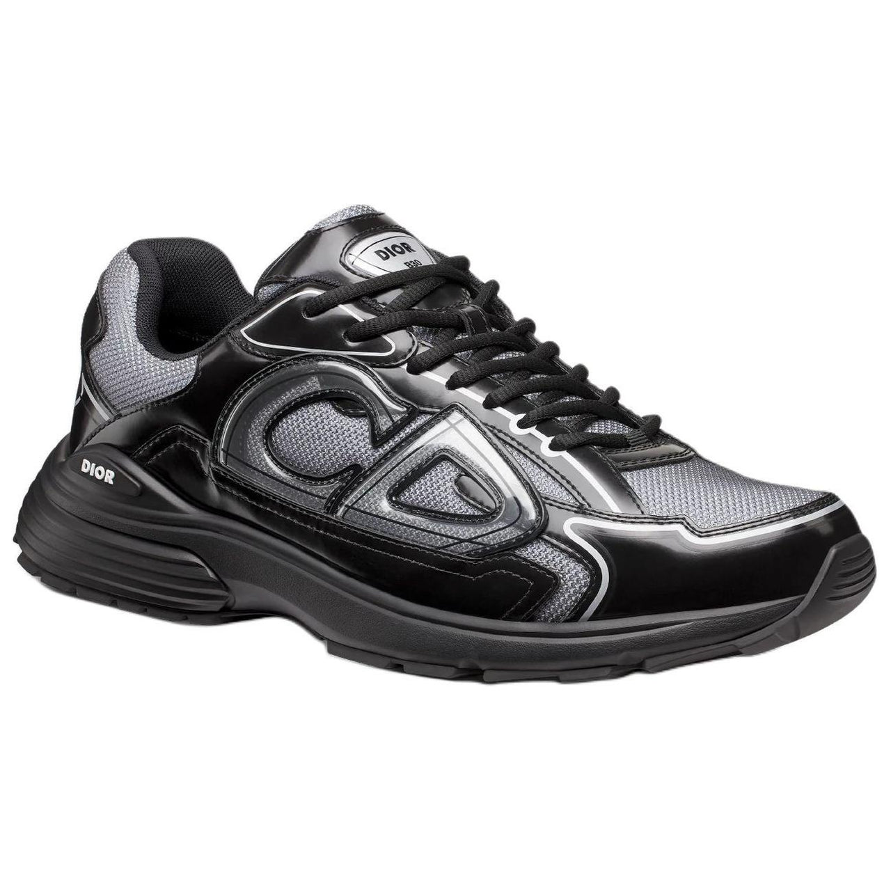 DIOR B30 Low-Top Casual Shoes Men's Black Gray Color